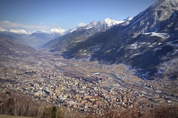 City of Aosta, Italy, and its valley