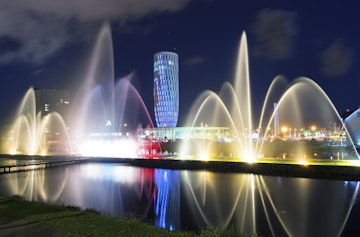 Light and music fountain in  Batumi.