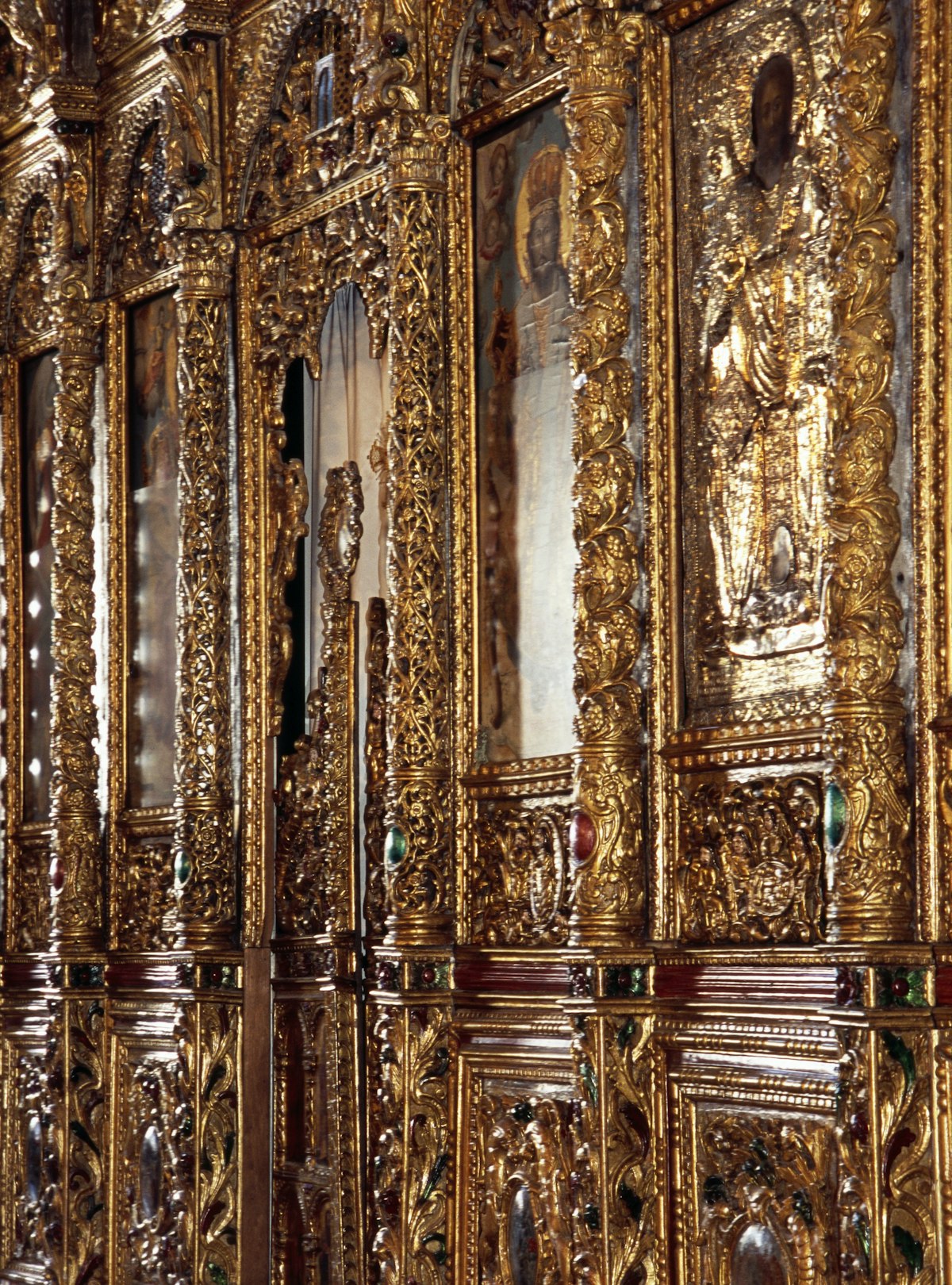 Detail from the iconostasis (baroque wood carving), Church of St Lazarus (Agios Lazaros) (built in the 9th century and rebuilt in the 17th century), Larnaca, Cyprus.
