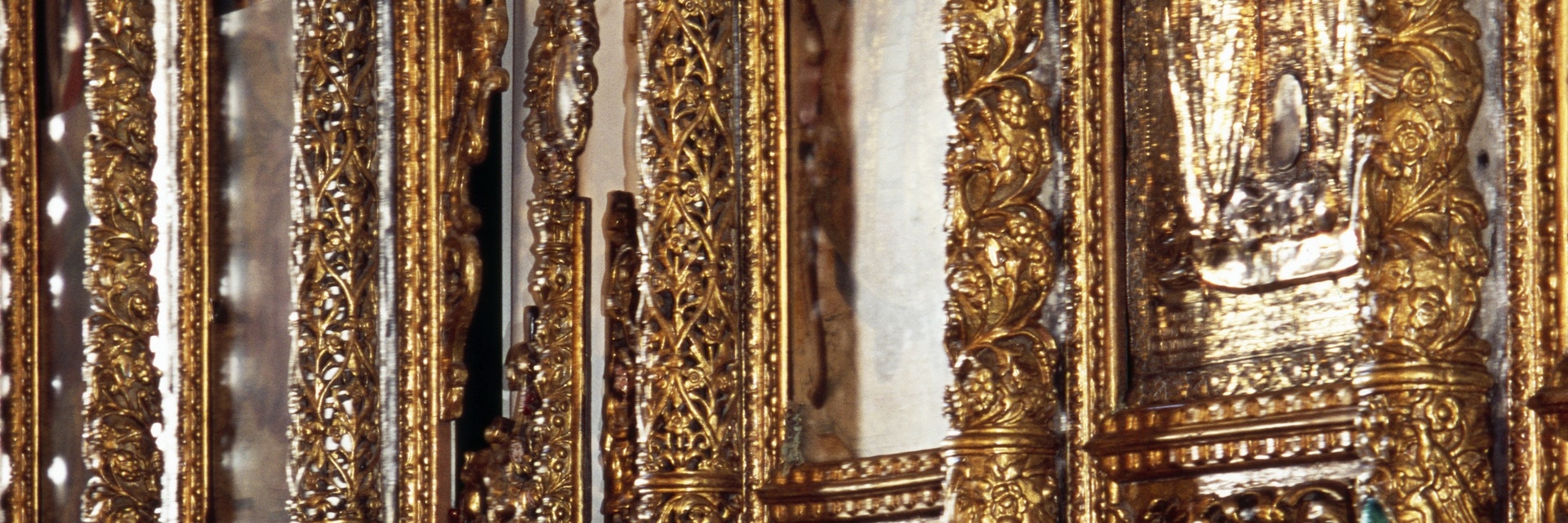 Detail from the iconostasis (baroque wood carving), Church of St Lazarus (Agios Lazaros) (built in the 9th century and rebuilt in the 17th century), Larnaca, Cyprus.