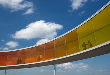 Translucent walkway on top of ARoS Aarhus Museum