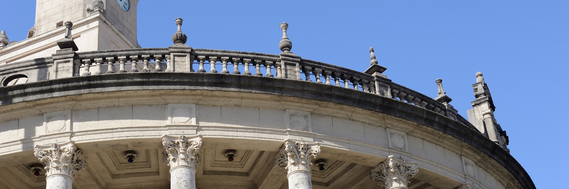 Architectural details of the City Hall of Coral Gables, Florida, USA
