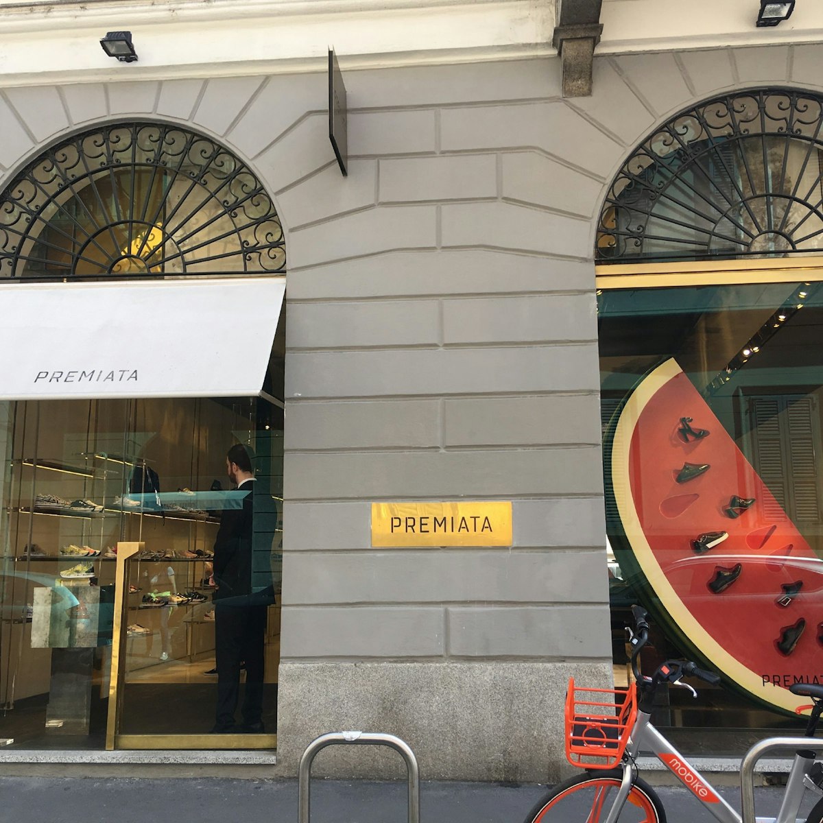 The Premiata shop exterior.