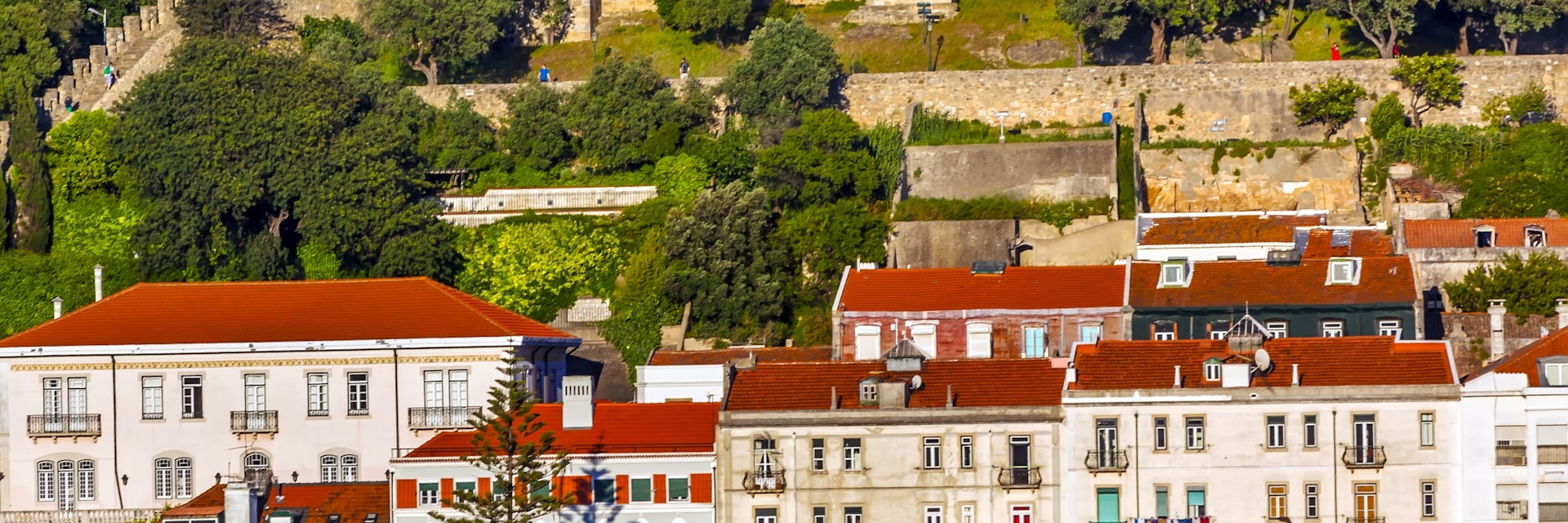 Castle Castelo de Sao Jorge Belevedere Miradoura de Sao Pedro de Alcantara Outlook Lisbon Portugal; Shutterstock ID 548082178; Your name (First / Last): Tom Stainer; GL account no.: 65050 ; Netsuite department name: Online Editorial; Full Product or Project name including edition: Best in Travel 2018