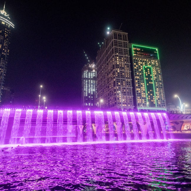 Sheikh Zayed Bridge Waterfall