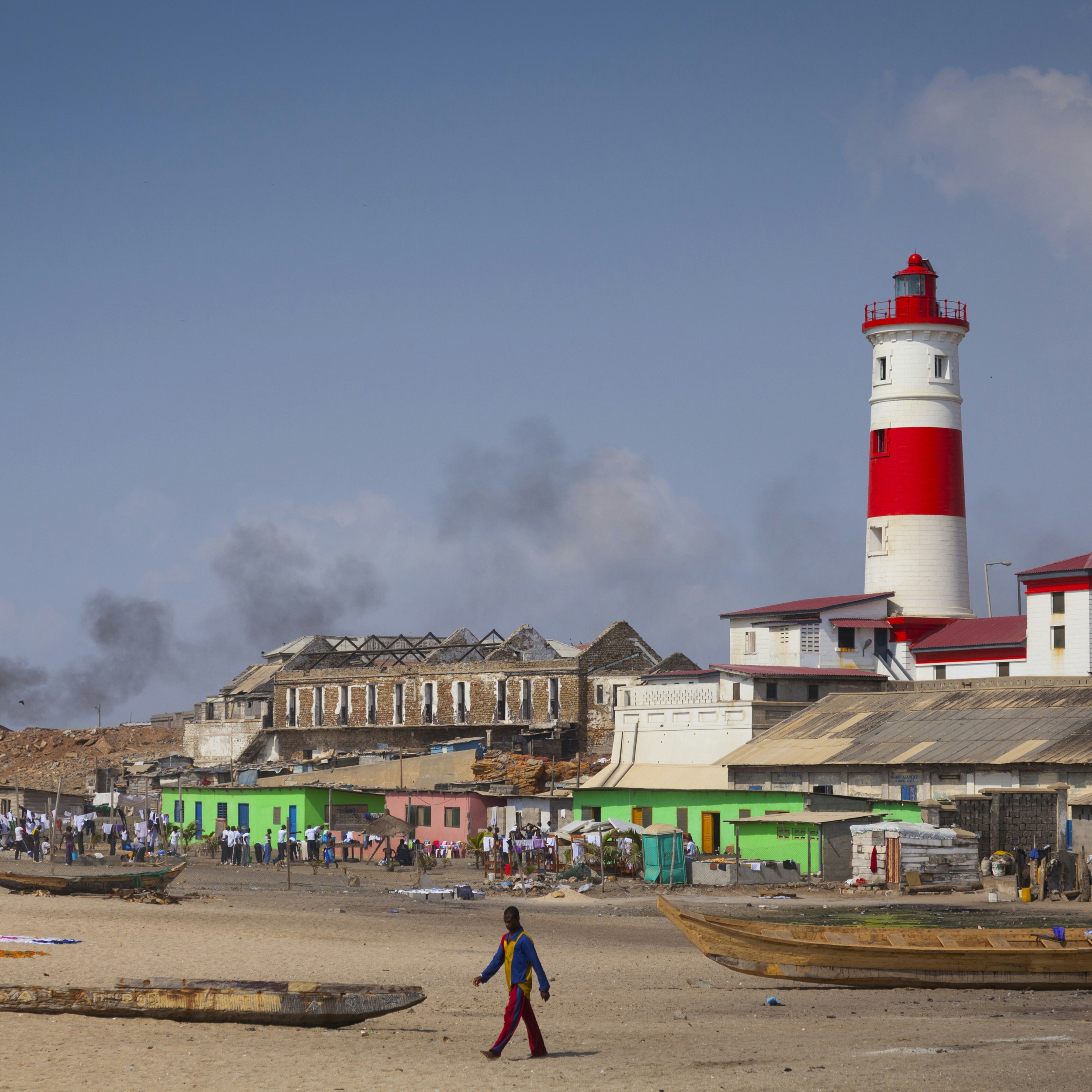 Jamestown Lighthouse, in the old town of Accra