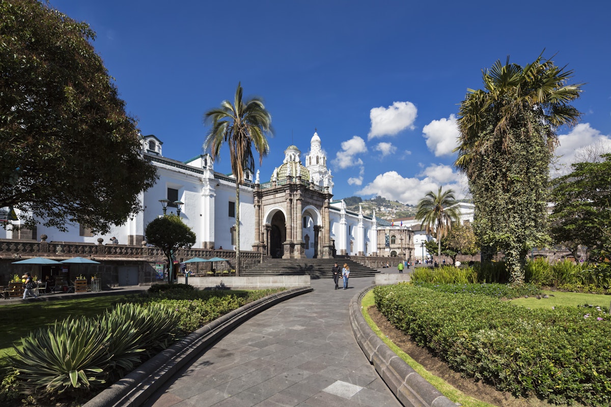 Ecuador, Quito, Independence Square and Metropolitan Cathedral