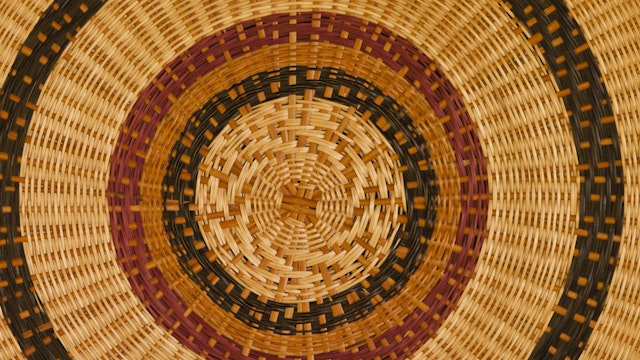 Traditional basket weaving, Carib Heritage Village, Kalinago Barana Aute, Dominica