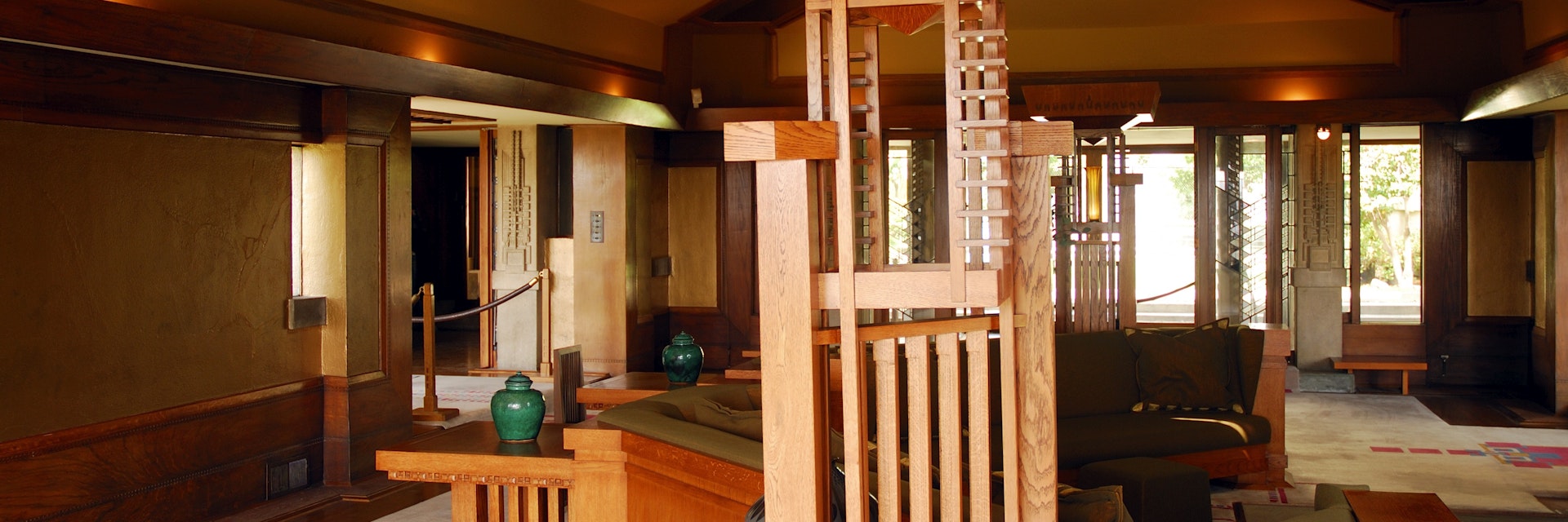 Interior of Frank Lloyd Wright's Hollyhock House, Los Feliz.