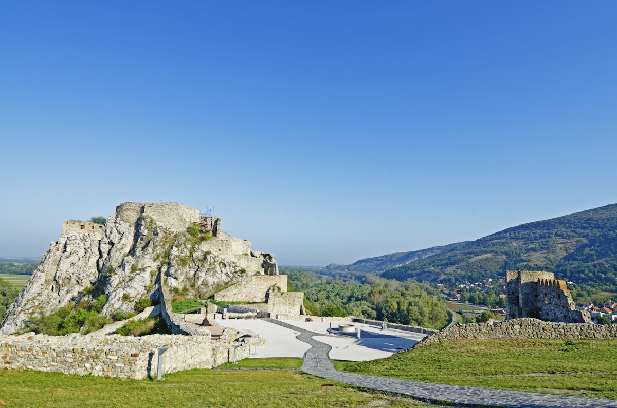 Ruins of Devin Castle, Danube River, Bratislava, Slovakia, Europe