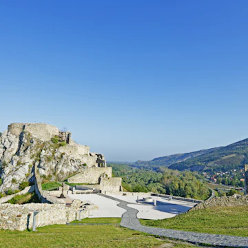 Ruins of Devin Castle, Danube River, Bratislava, Slovakia, Europe