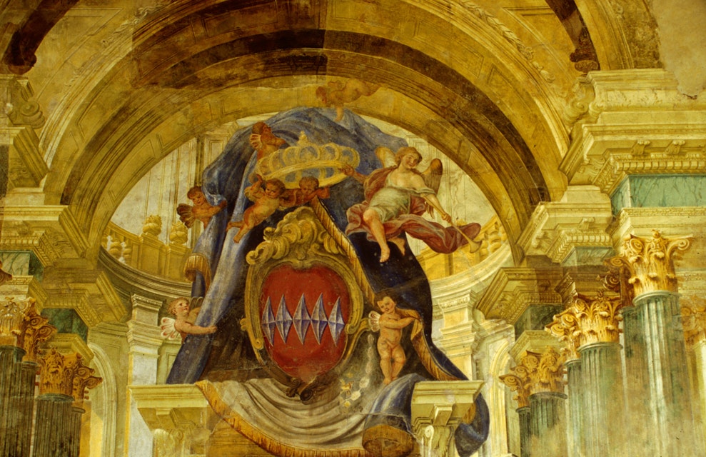 Mural inside the 15th century Duomo (cathedral) of Sorrento.