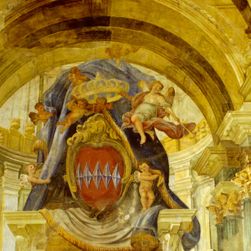 Mural inside the 15th century Duomo (cathedral) of Sorrento.