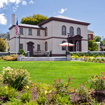 Touro Synagogue in Newport Rhode Island is a National Historic Landmark and the oldest Synagogue in America