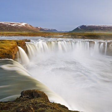 Godafoss Waterfall in North-Central Iceland.