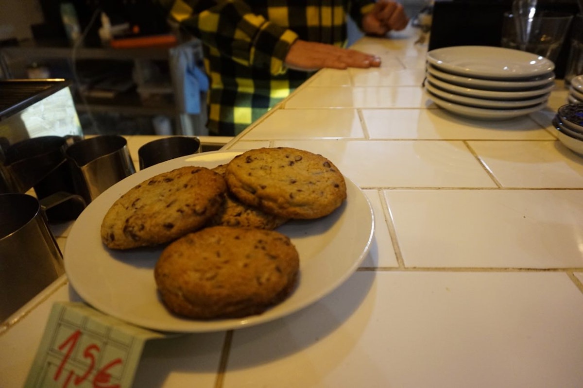 Some of the delicious cookies at Coffee & Kicks.