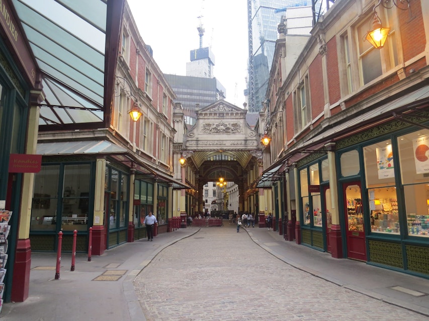 Inside Leadenhall Market in the heart of the City of London