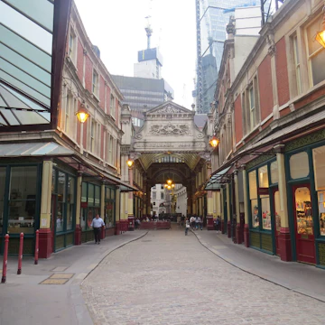 Inside Leadenhall Market in the heart of the City of London