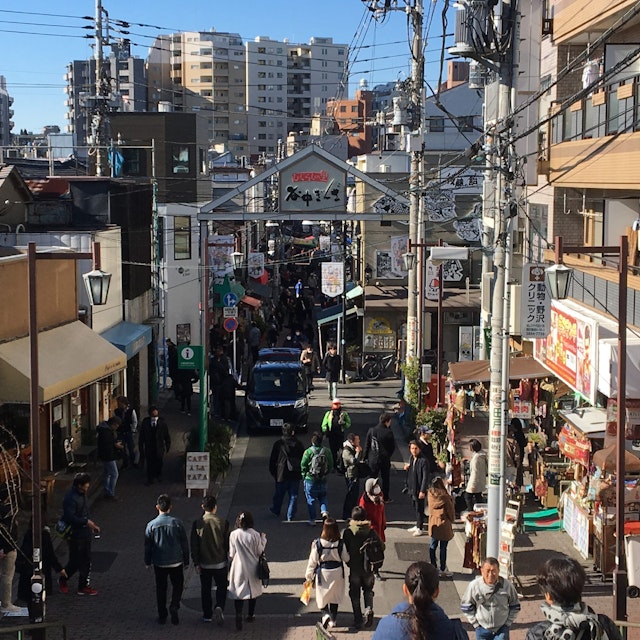 View of Yanaka Ginza, Ueno, Yanesen & Komagome.