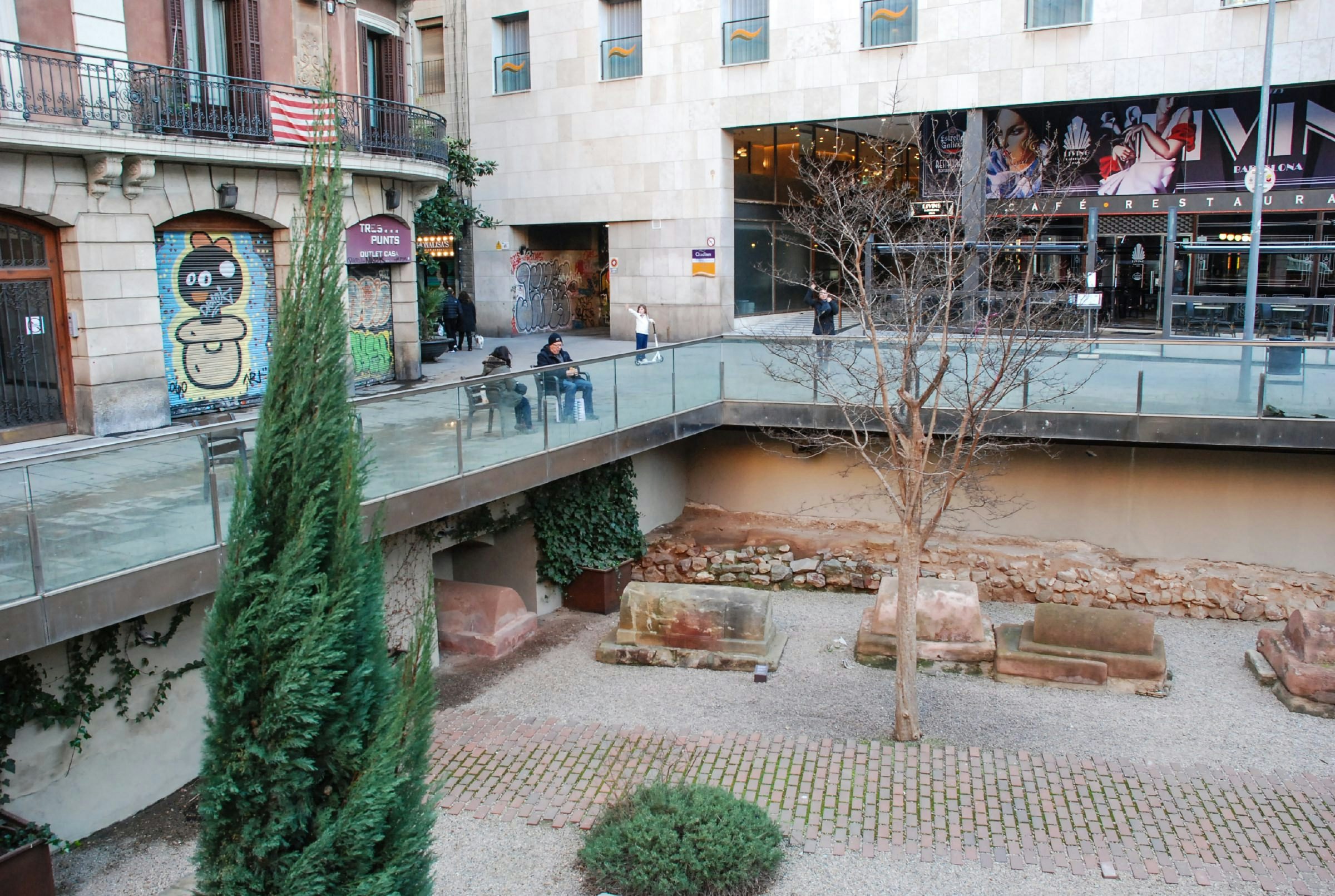 View of Via Sepulcral Romana from above