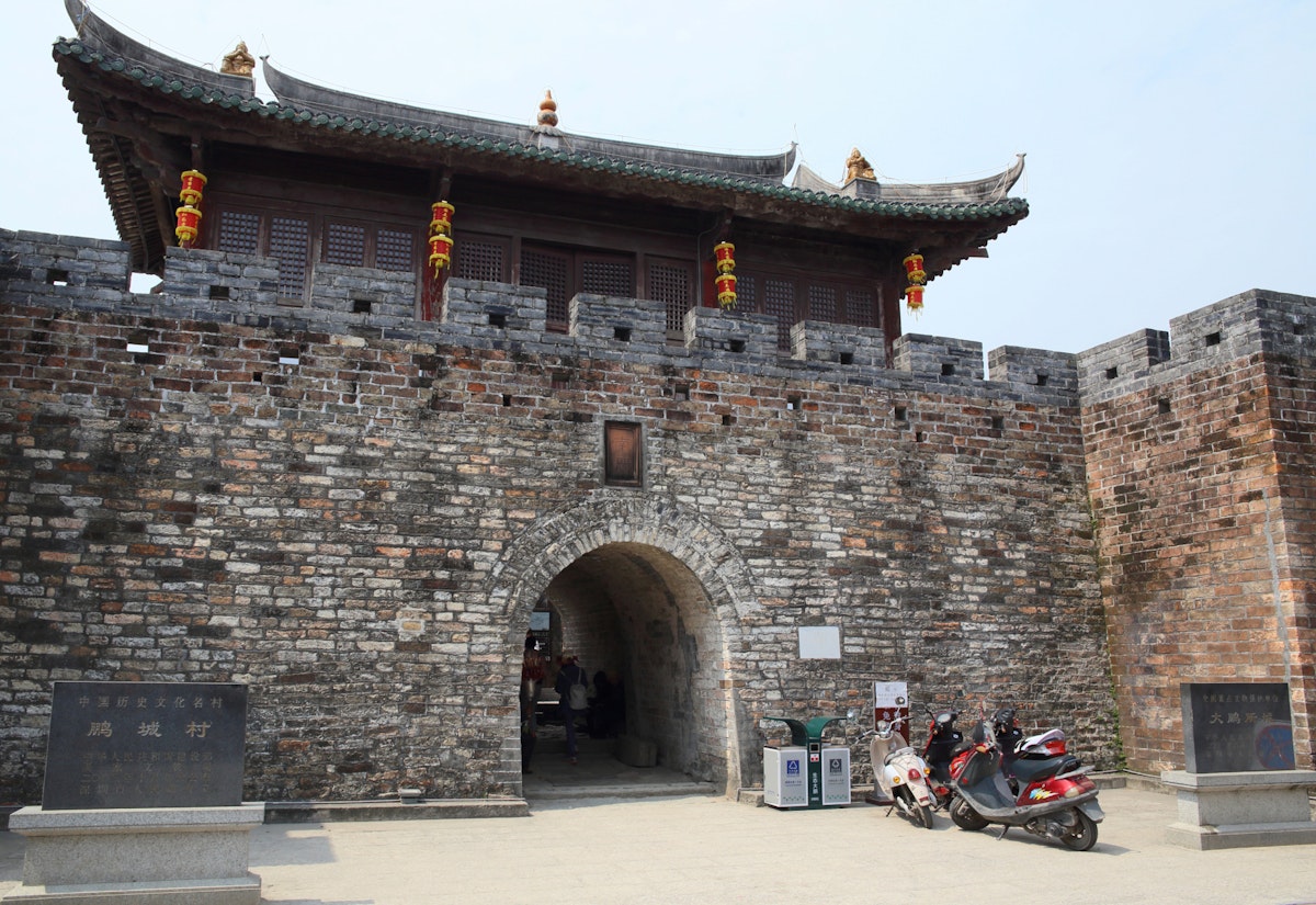 SHENZHEN, CHINA - MARCH 28, 2016: Dapeng Fortress on March 28, 2016 in Shenzhen, China. Dapeng Fortress is a historic landmark walled village in Guangdong..; Shutterstock ID 544612273; Your name (First / Last): Megan Eaves; GL account no.: 65050; Netsuite department name: Online Editorial; Full Product or Project name including edition: Destination image - North Asia