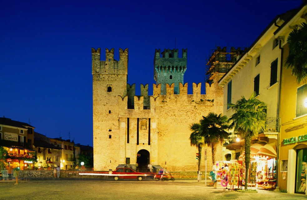 Castello Scaligero, also known as Rocca Scaligero, built as a stronghold on the lake - Sirmione, Lago di Garda, The Lake District, Lombardia