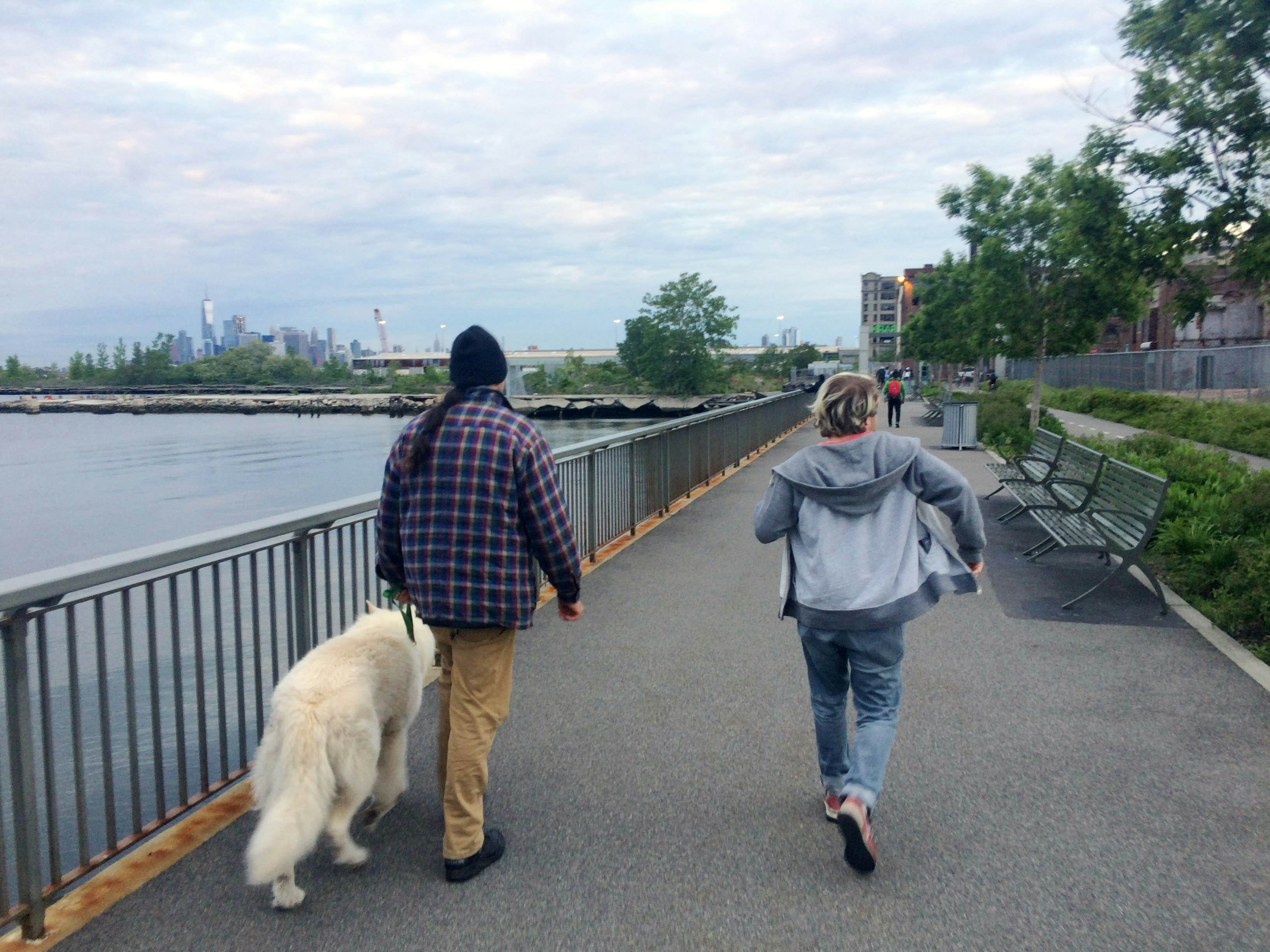 One of the walking paths at the Bush Terminal Piers