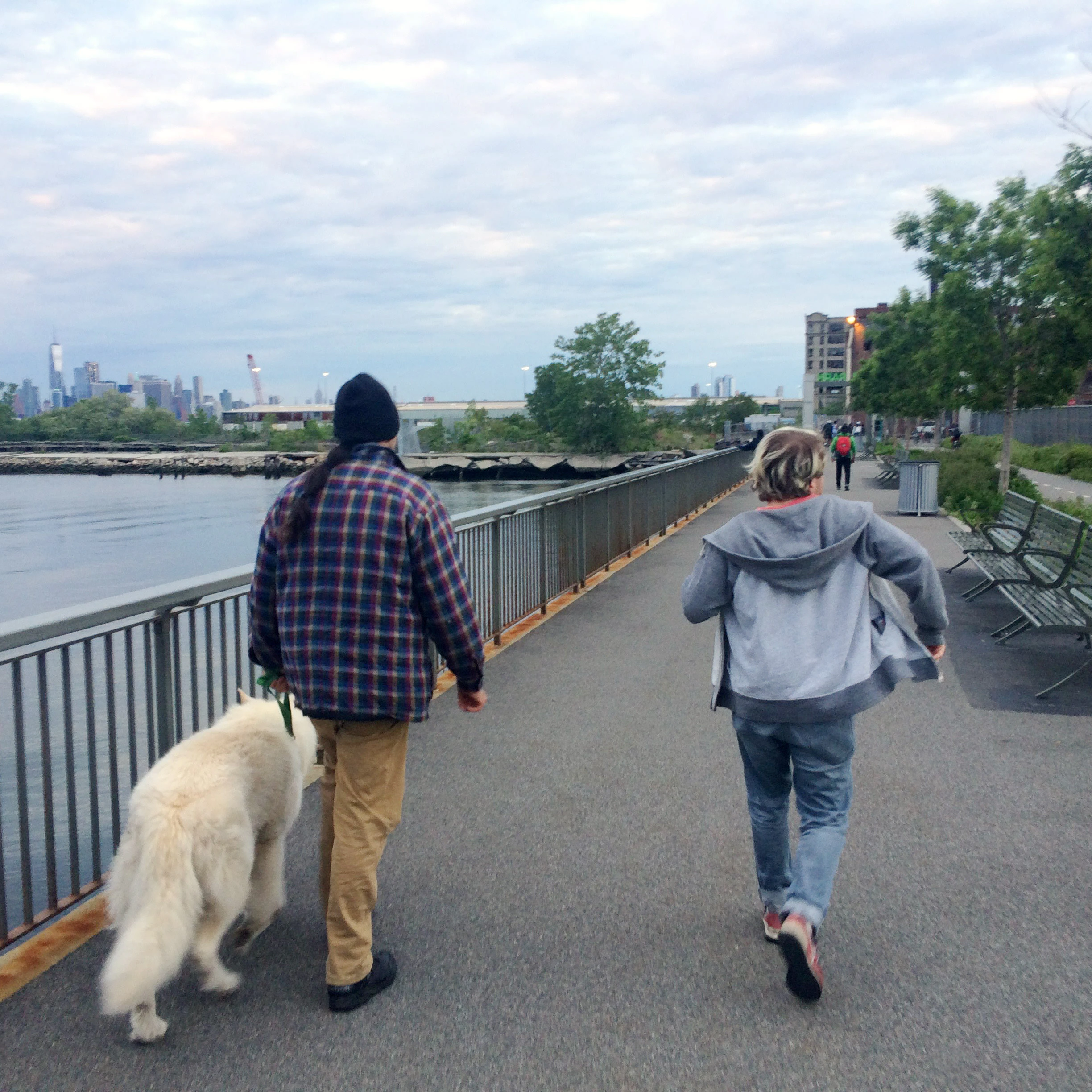 One of the walking paths at the Bush Terminal Piers
