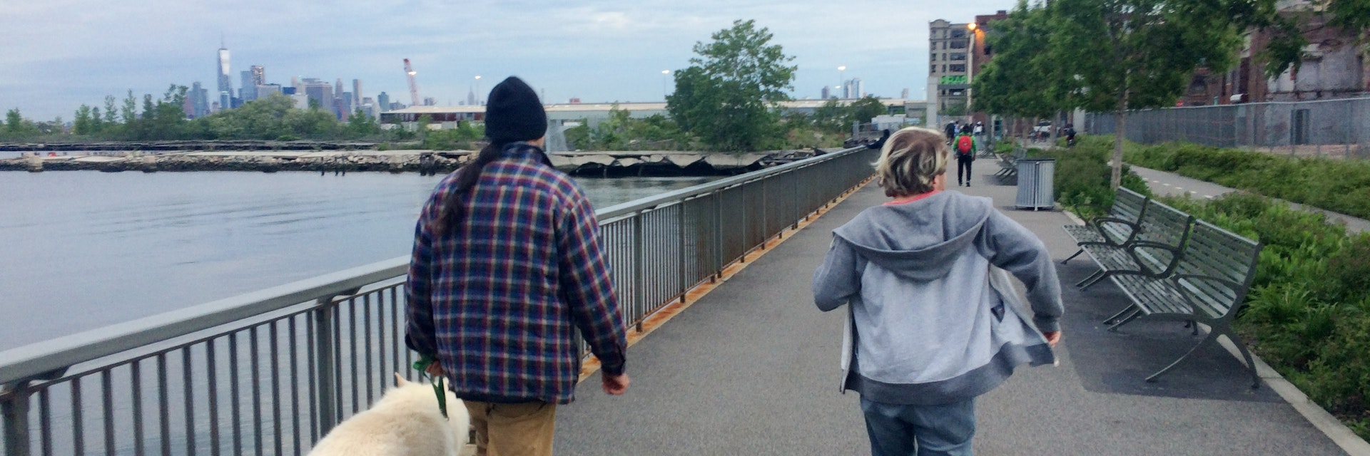 One of the walking paths at the Bush Terminal Piers
