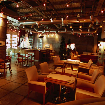 Inside Elements restaurant in Wafi city.