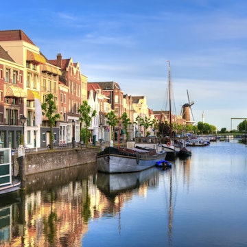 Rotterdam's Delfshaven with his Historic Boats