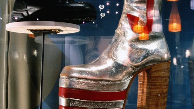 Shoes of Justin Timberlake and Elton John in Bata Shoe Museum.