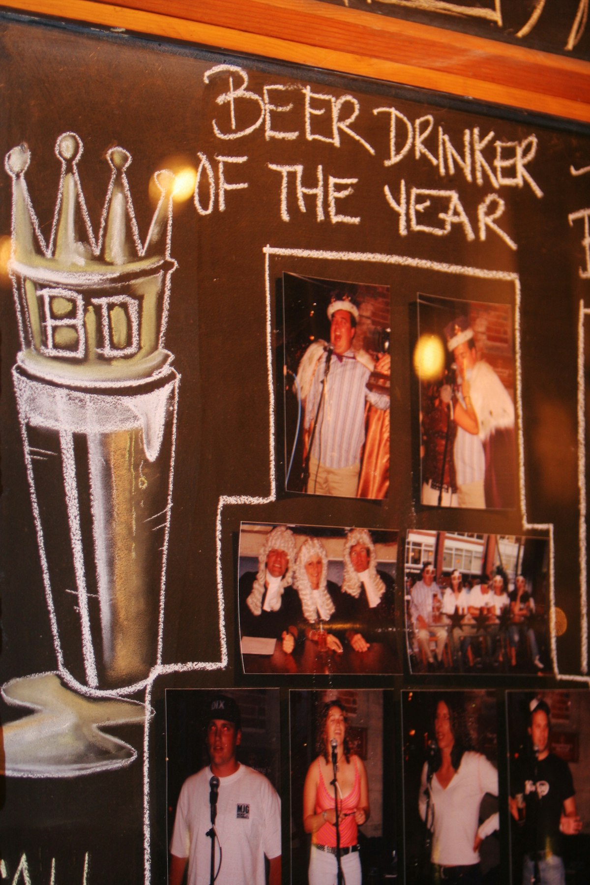 Beer Drinker of the Year Award sign at Yaletown Brewing Company, Yaletown.