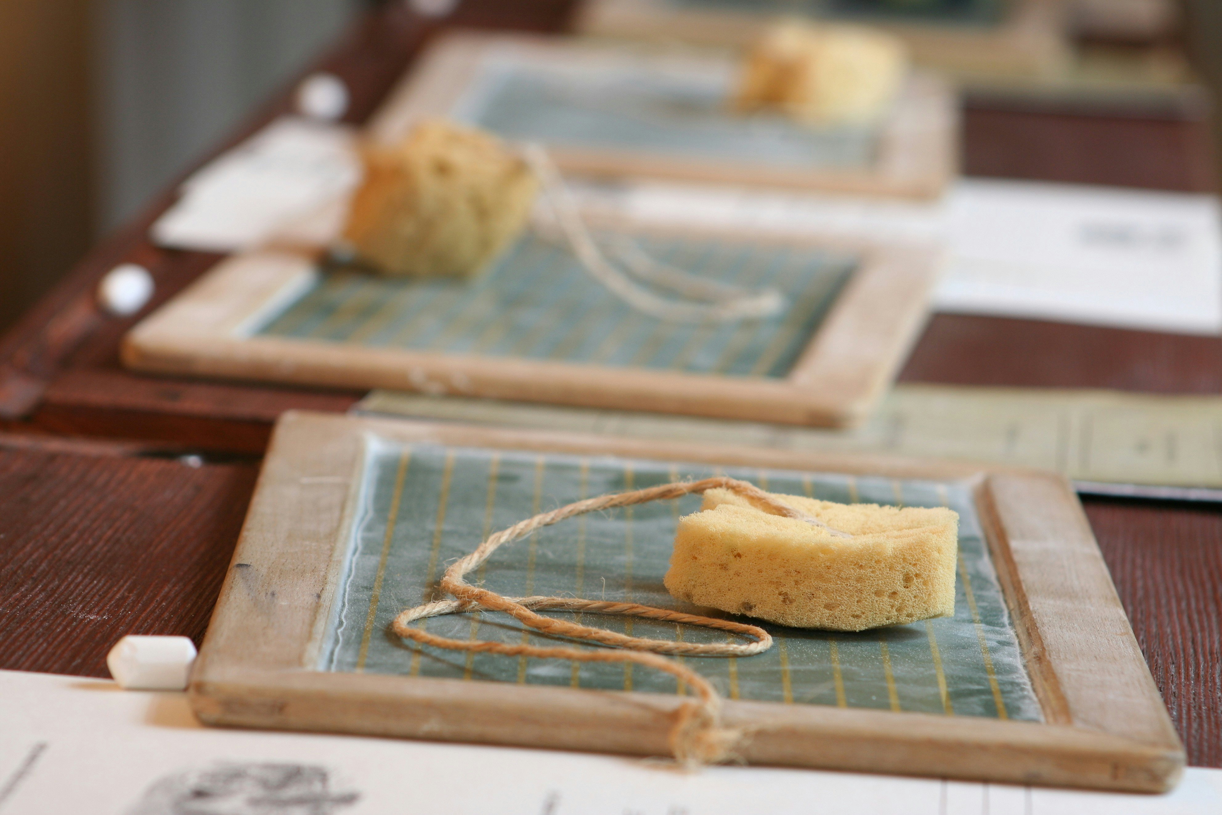 School desk at Slovenian School Museum.