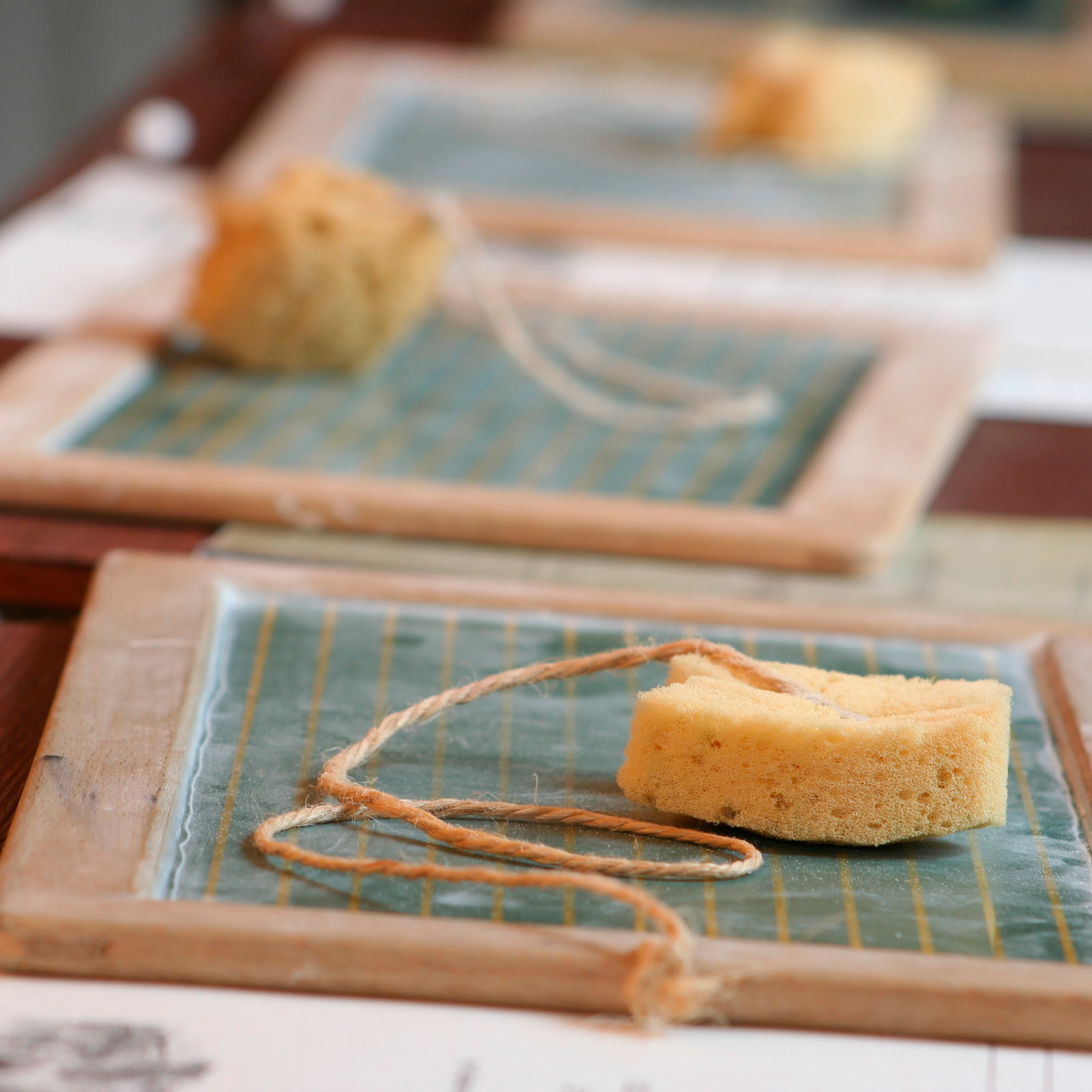 School desk at Slovenian School Museum.