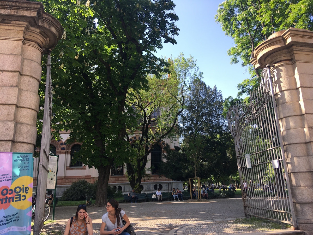 The Giardini Pubblici Indro Montanelli entrance.