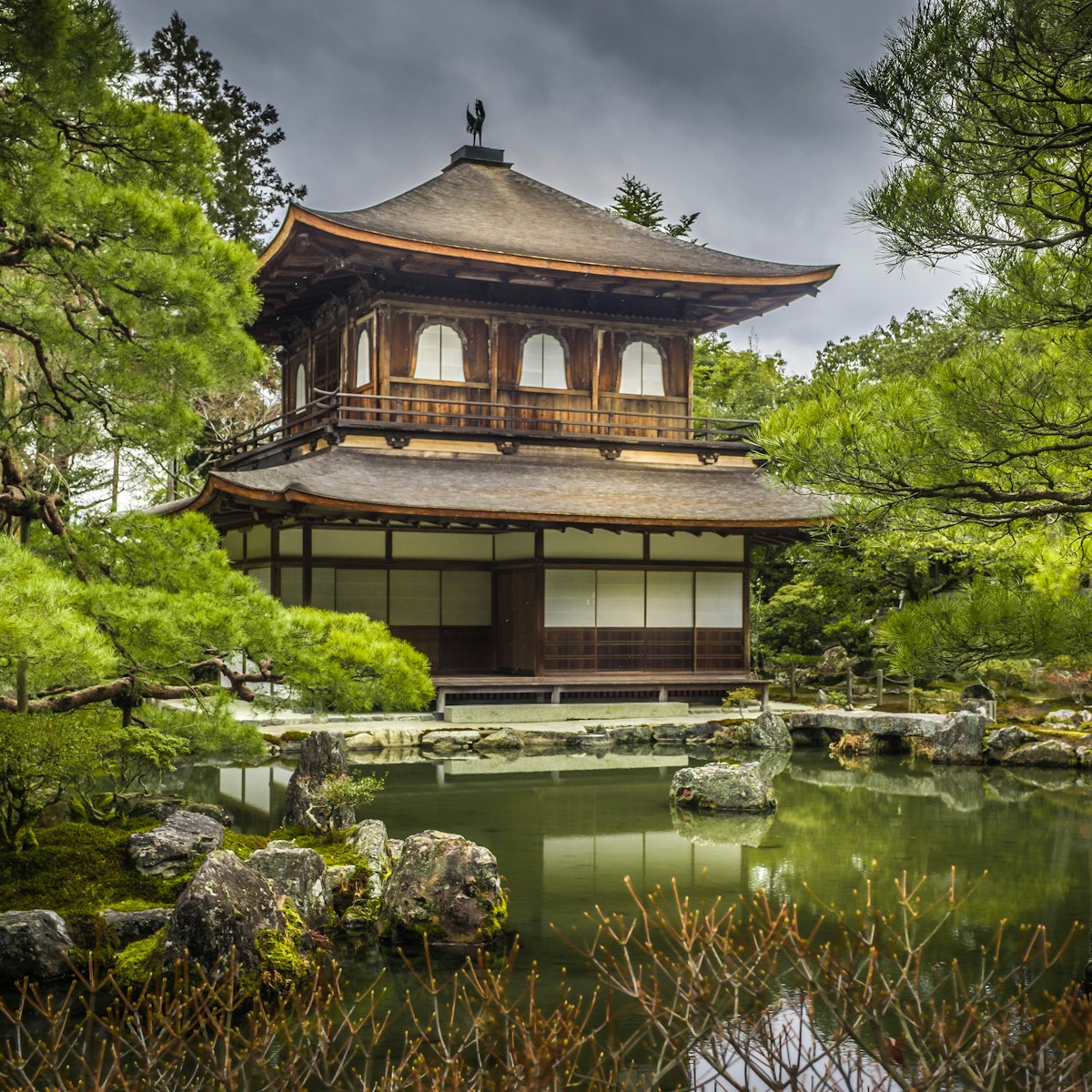 500px Photo ID: 72932487 - Ginkaku-ji Temple or the Silver Pavilion in Kyoto, Japan..Three exposures blending into 32-bit HDR and processed in Lightroom