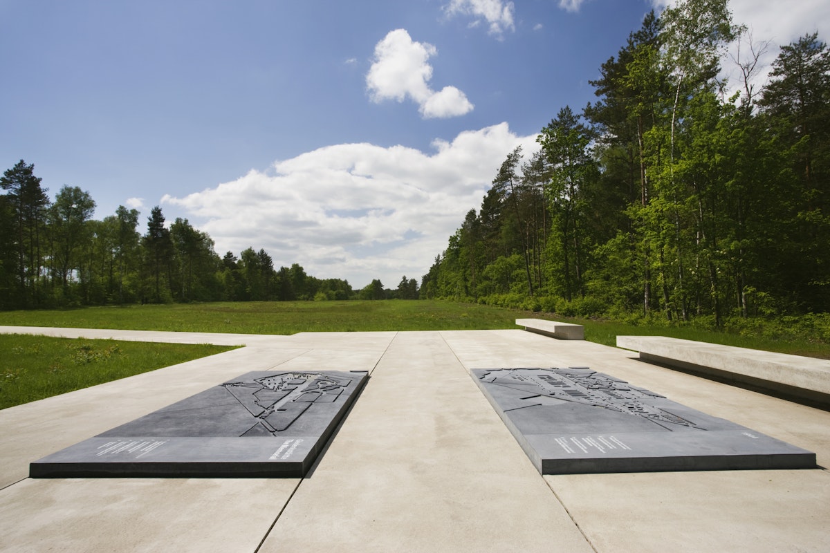 Germany, Niedersachsen, Bergen-Belsen WW2 concentration camp memorial, Site of destroyed concentration camp