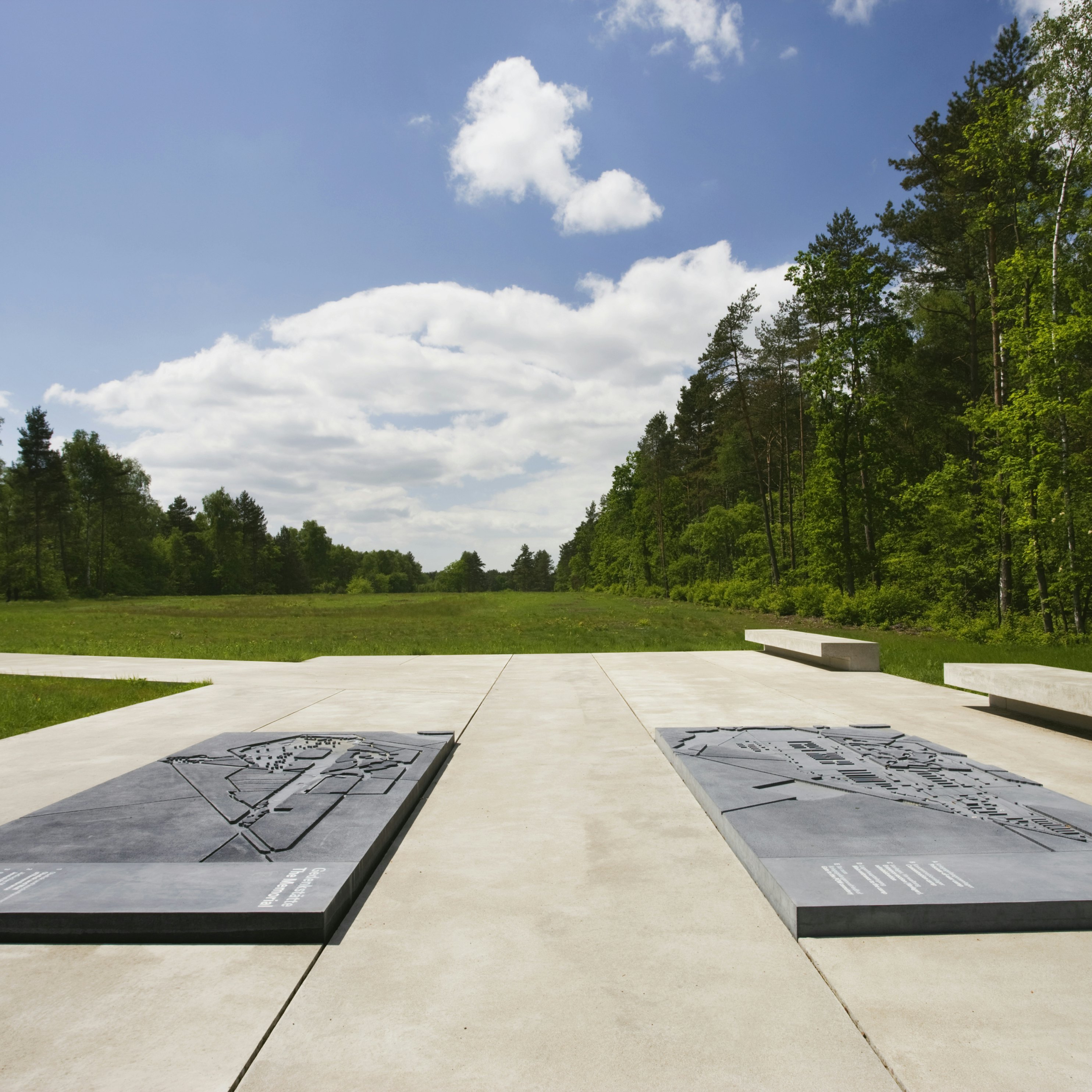 Germany, Niedersachsen, Bergen-Belsen WW2 concentration camp memorial, Site of destroyed concentration camp