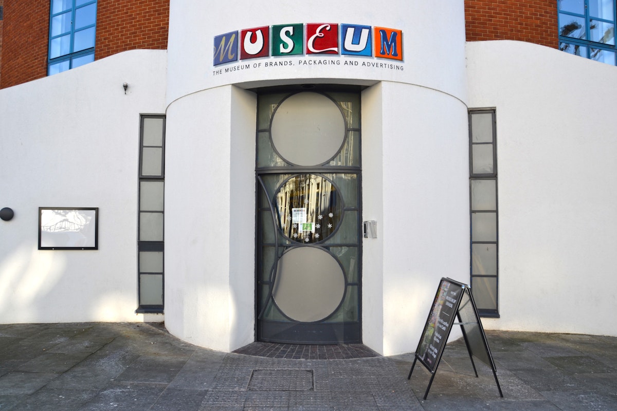 The exterior of the Museum of Brands, Packaging and Advertising.