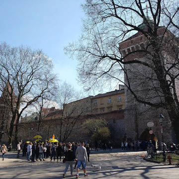 Remaining section of Kraków's medieval defensive wall