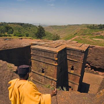 The Sunken Rock Hewn church of Bet Giyorgis (St George), Lalibela, Northern Ethiopia, Ethiopia, Africa