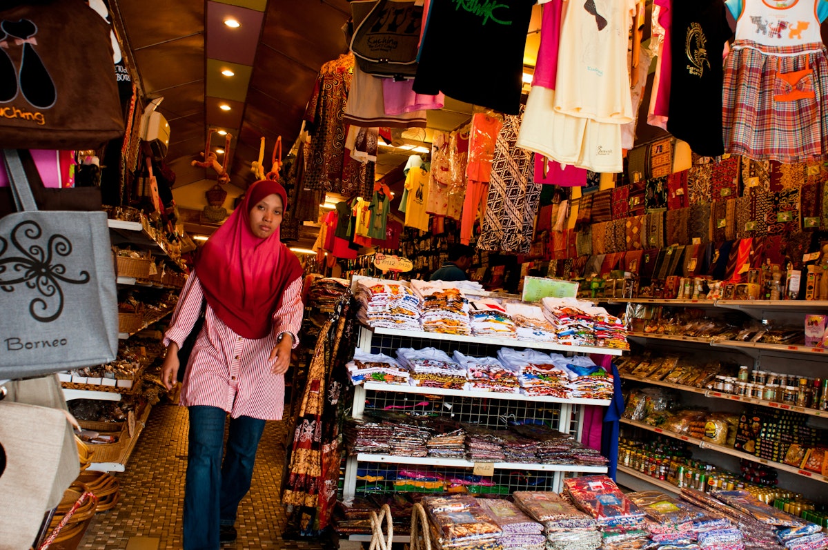 craft shop, main bazaar, kuching, sarawak, malaysia