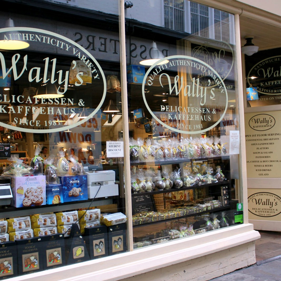 Outside Wally's Delicatessen