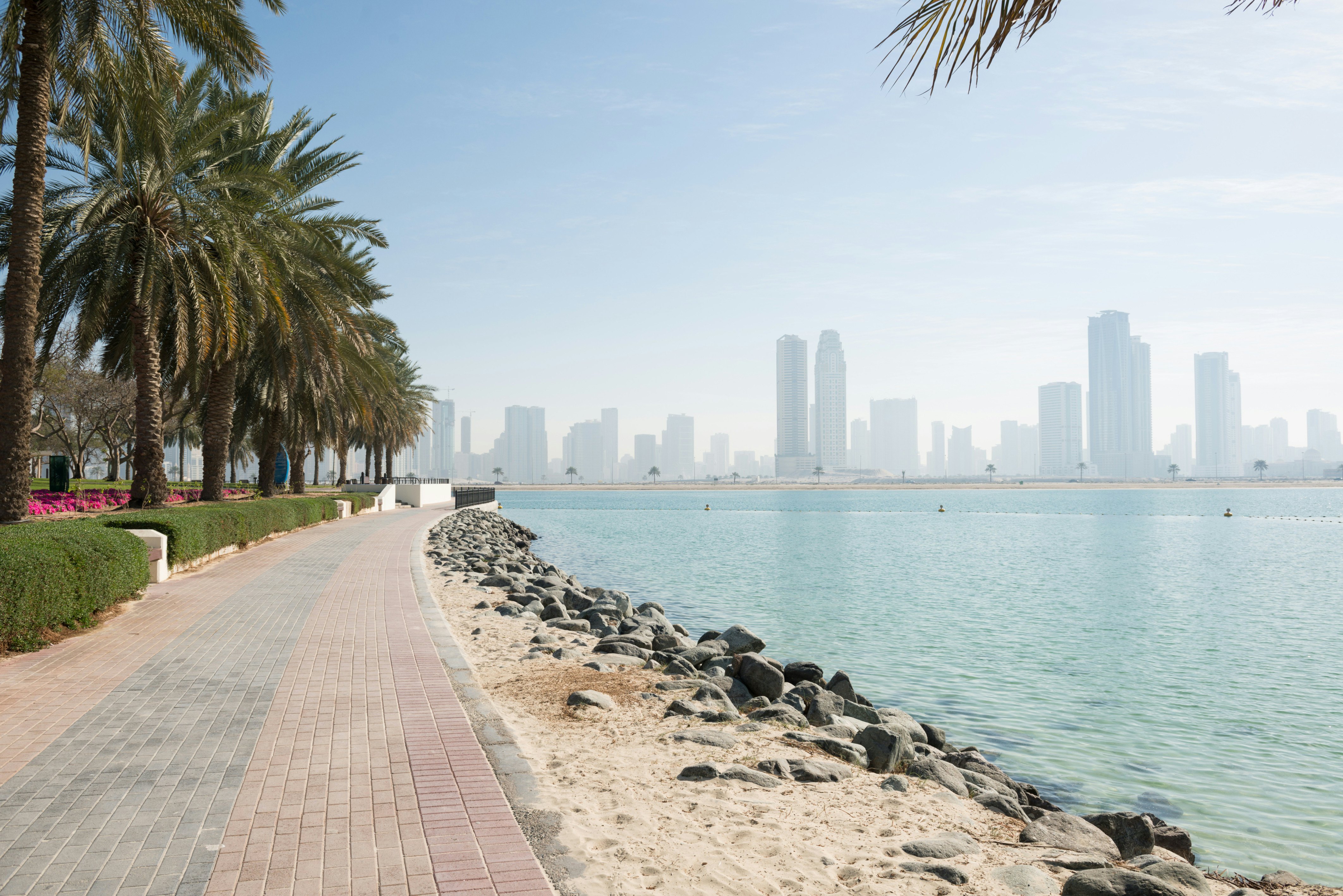 DUBAI, UAE - FEBRUARY 8, 2016: AL MAMZAR BEACH PARK