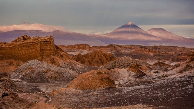 El Valle de la Luna (Valley of the Moon)  located  west of San Pedro de Atacama, has an impressive range of color and texture, looking somewhat similar to the surface of the moon.