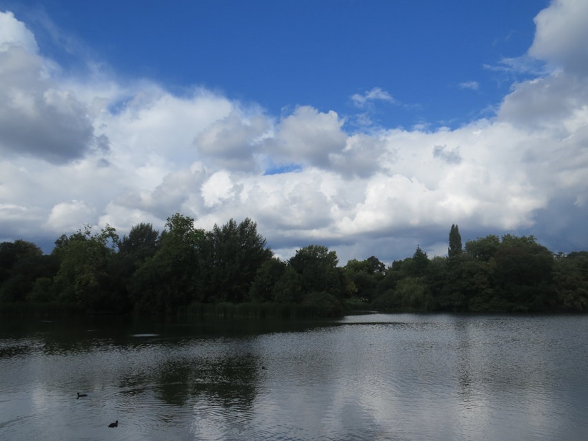 The lake inside Battersea Park