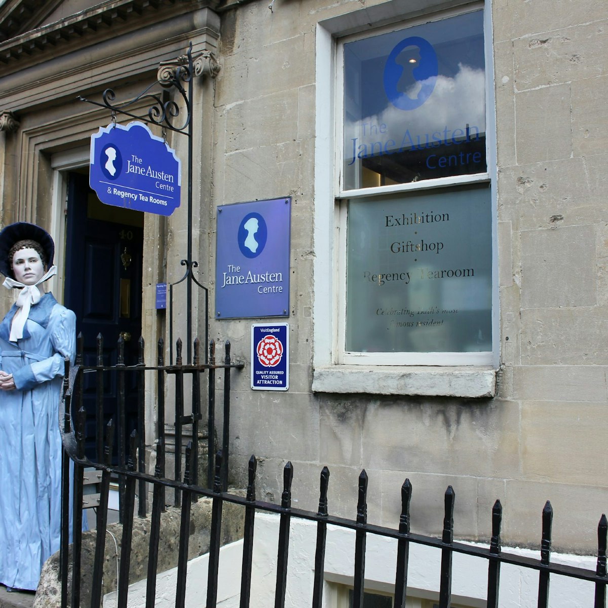 Outside the Jane Austen Centre