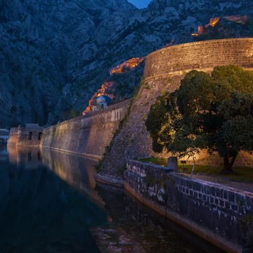 ©2013 Slavica Stajic All Rights Reserved Photo may not be used without my permission . .Kampana Tower in the night, North Gate, Kotor fortress.The Old City of Kotor is a well preserved urbanization typical of the middle Ages, built between the 12th and 14th century. Medieval architecture and numerous monuments of cultural heritage have made Kotor a UNESCO listed “World Natural and Historical Heritage Site".