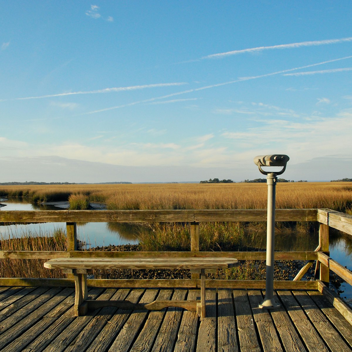 Marsh viewer and bench